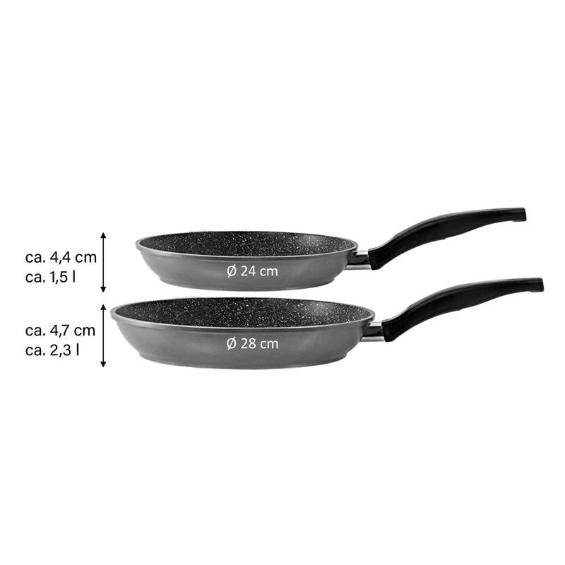 Frying Pan of 24cm without Lid - Black